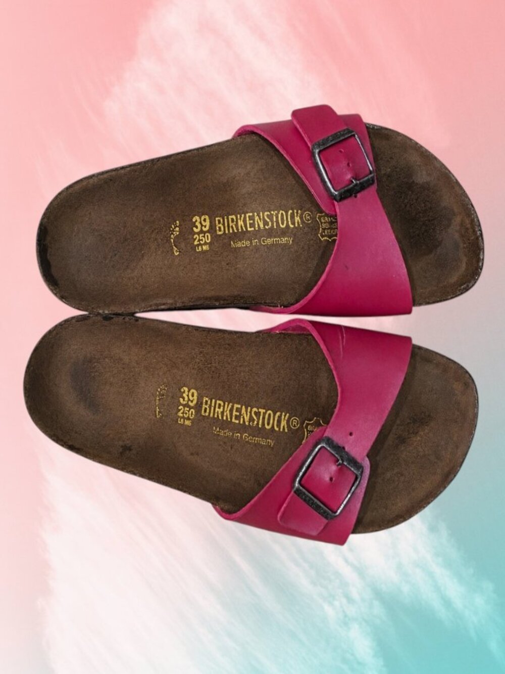 Birkenstock Women’s Madrid Slide Sandals in Magenta